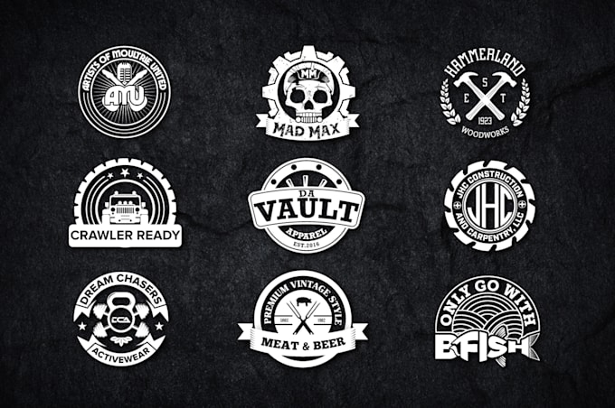 Design Two Modern Retro Vintage Logo For You