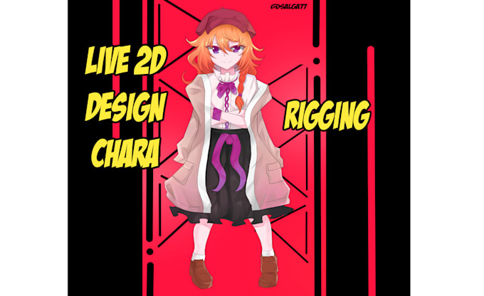 design a professional live2d model for rig vtuber