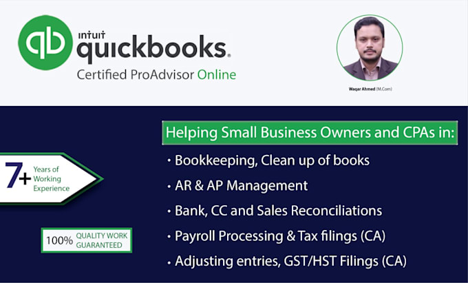 do bookkeeping, bank reconciliation and cleanup USA