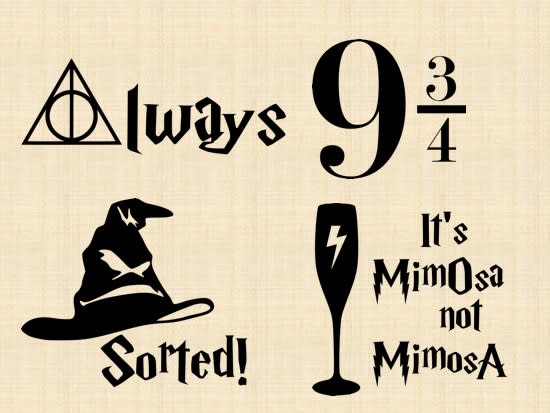 Send you four harry potter svg files to use on your cricut by Peonies4