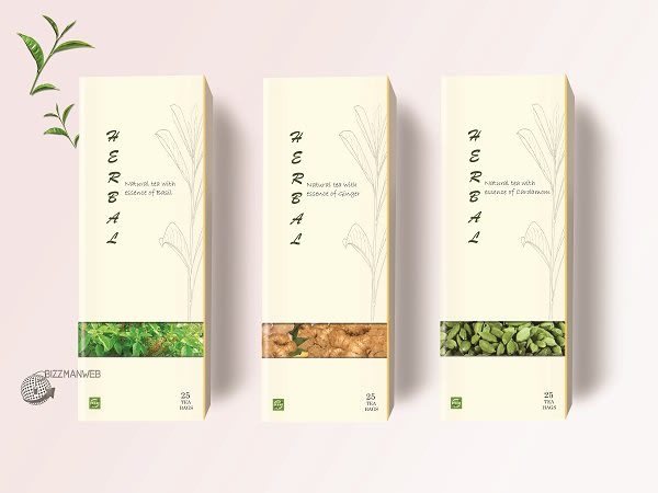 Simplistic tea packaging design samples by Sudeshnajain | Fiverr