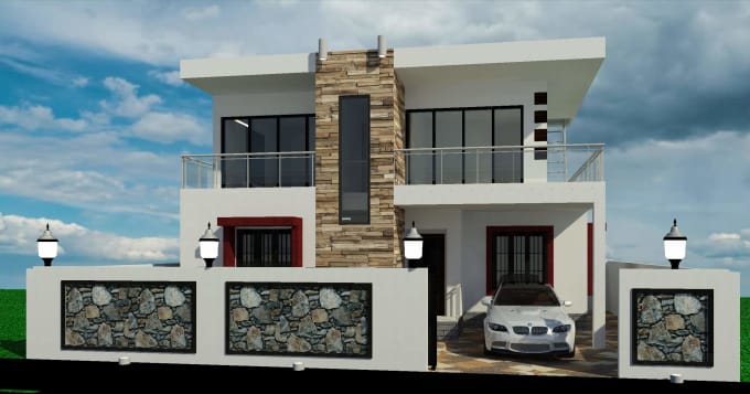 Create and design new duplex house floor plan and 3d models by