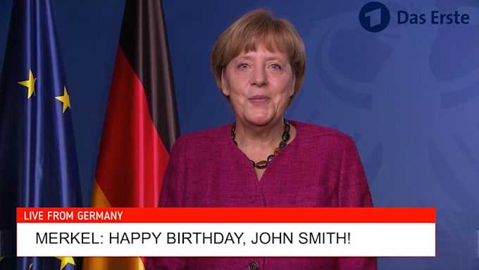 Wish A Happy Birthday From Angela Merkel By Valtermedia