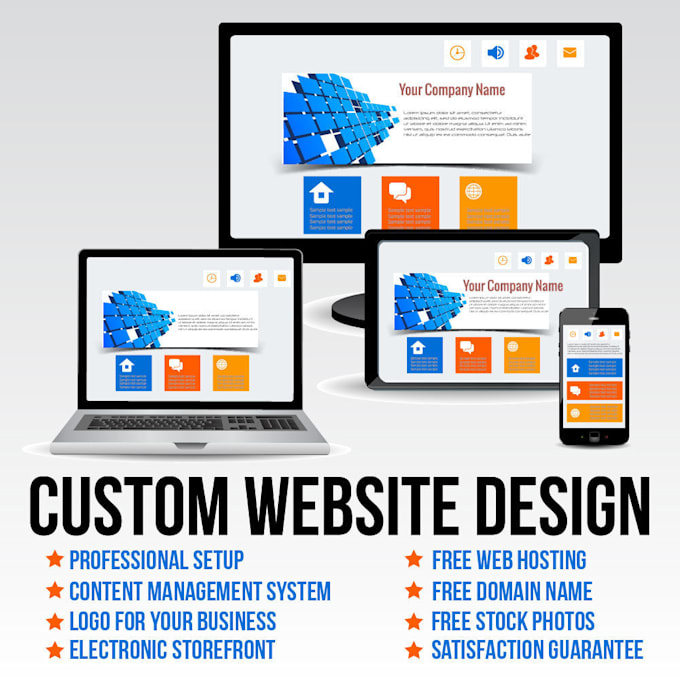 Custom Website Design Package Free Hosting And Domain Name By Vishalsurin