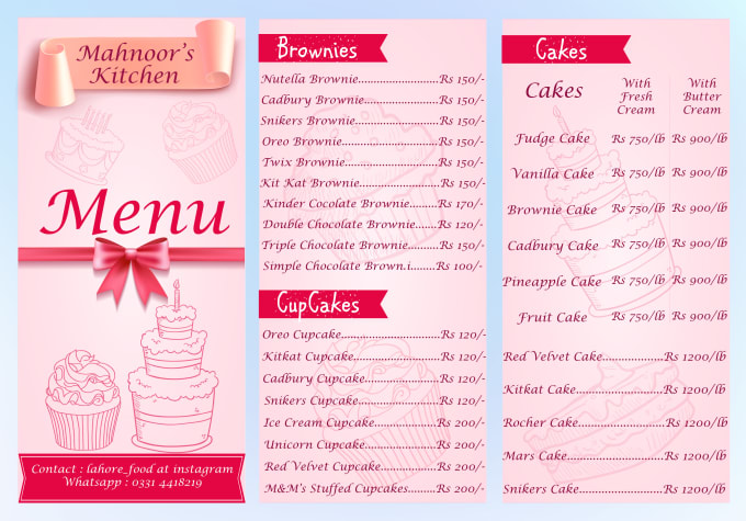 Design professional food and resturant menu cards by Fatimaahmad3154 ...