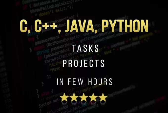Do C Cpp Python Java C Sharp Mysql Database Programming Projects By ...