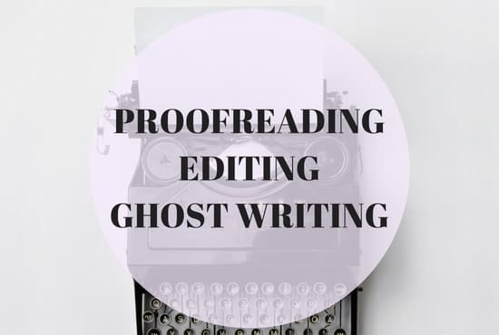 ghostwrite, proofread and edit your kindle ebook or novel