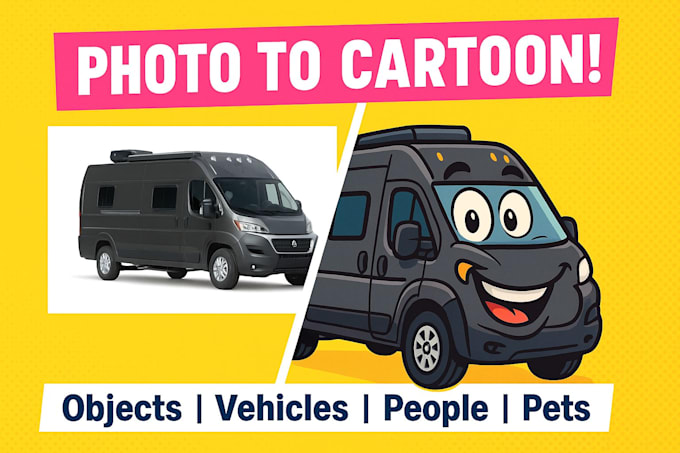 turn any object, food, or pet into a fun cartoon from photo