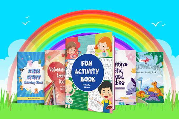 do kids activity book, workbook, coloring pages and book trailer