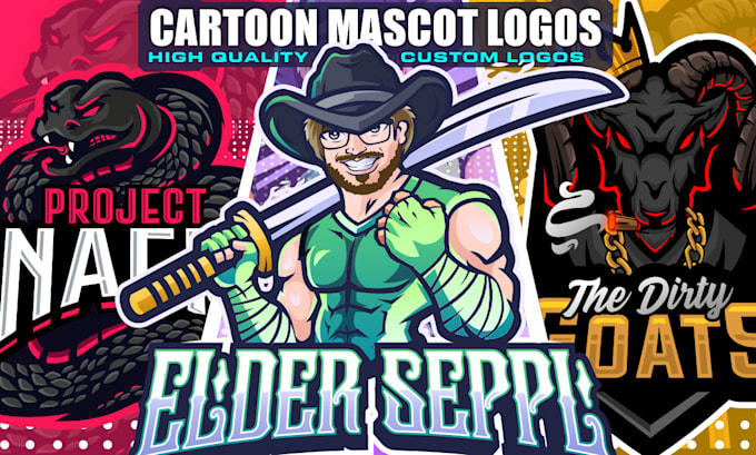 design esport logo for game,sports,team,cartoon,twitch