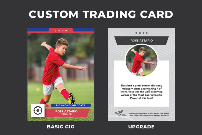 Design Your Soccer Trading Card By Paperrockets Fiverr