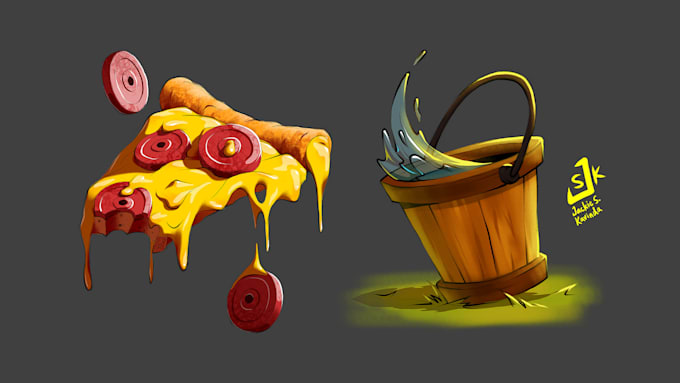draw cartoon objects and cliparts