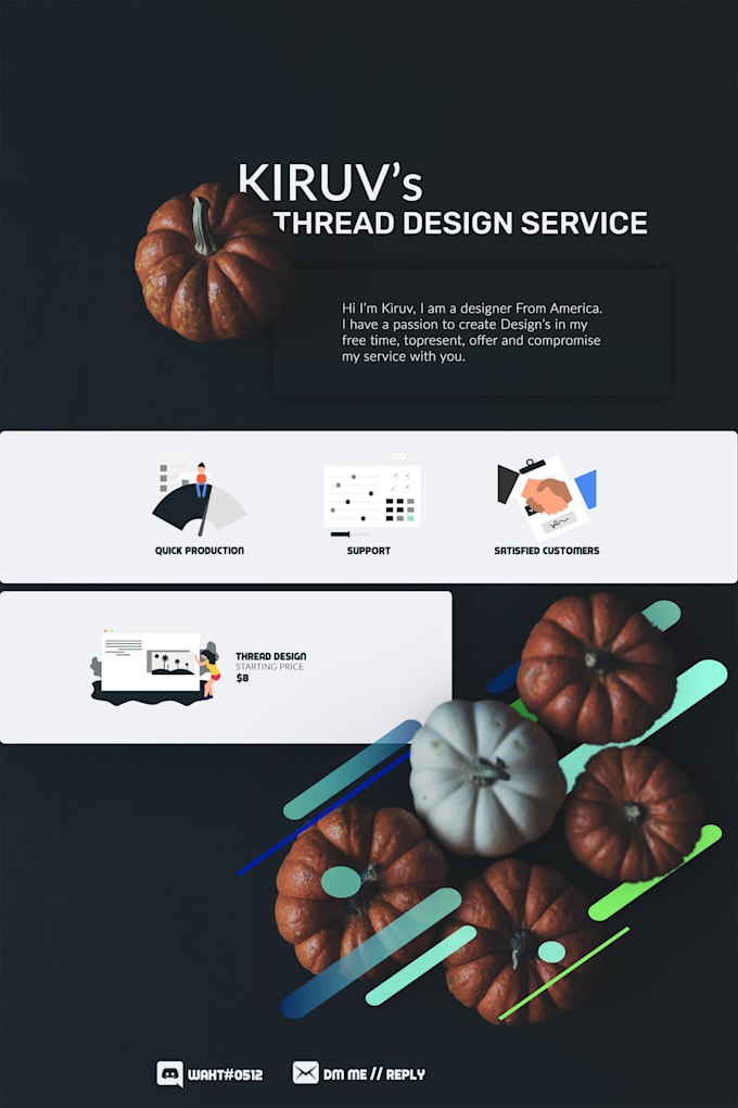 Create thread designs for you, cleanest and cheapest by Iamkiruv | Fiverr