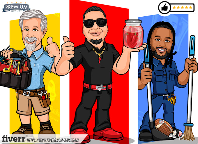 do amazing mascot cartoon logo from your picture