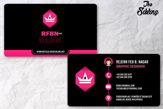 design your double sided business card