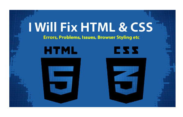 Fix html and css issues in your website by Techwebeez | Fiverr