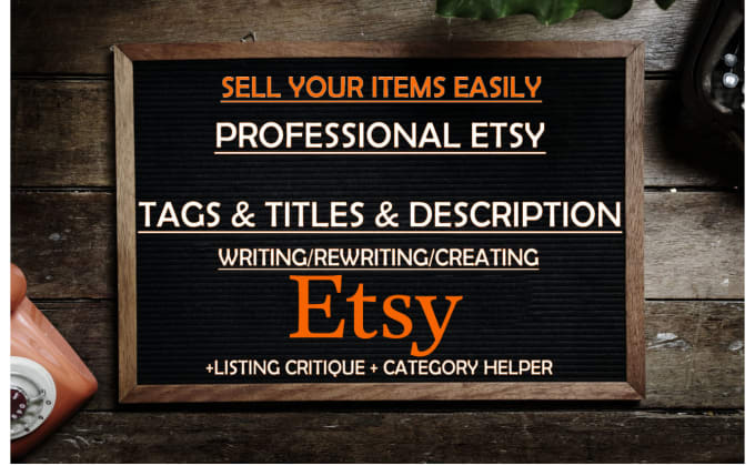 I will re write etsy shop title tags description content SEO