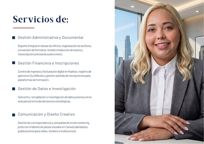 asistente virtual responsable y trabajadora