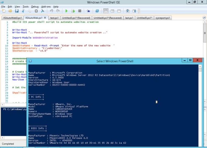 code a powershell script