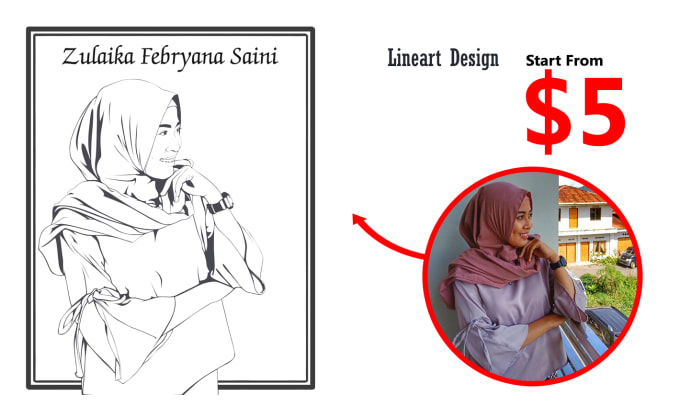 Draw vector lineart, or convert your image to lineart by Ujiartdesain