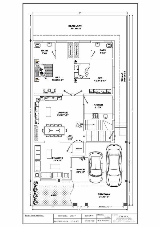 Huse Design In Autocad 2d 3d By Sardarahmed174