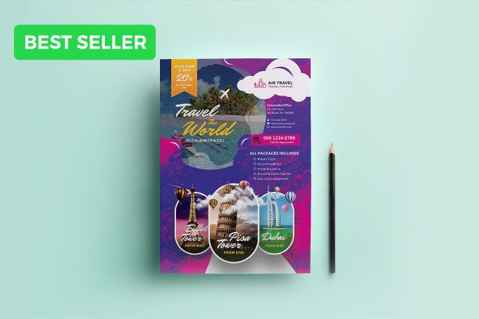 Design Travel Flyer For You By Onlinearvind