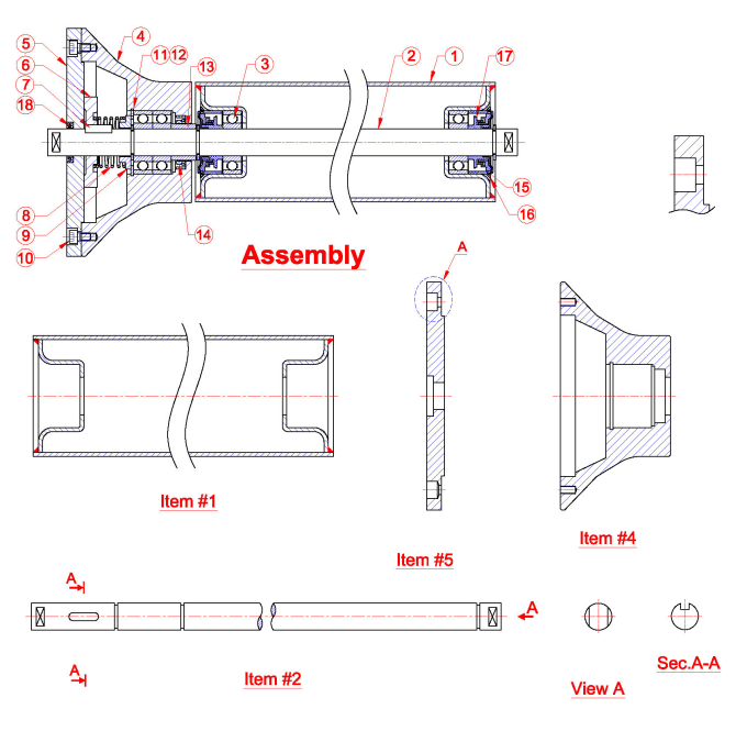 Create Mechanical Assembly And Fabrication Drawings By Humzazafar18