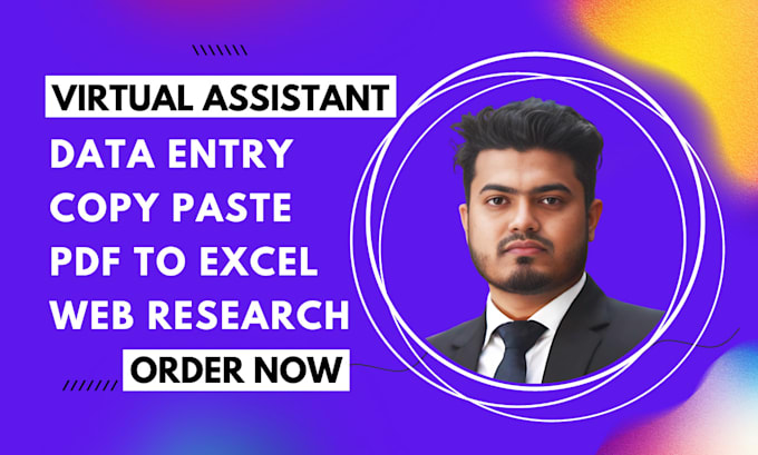 do data entry, copy paste, web research, typing and pdf to excel data entry
