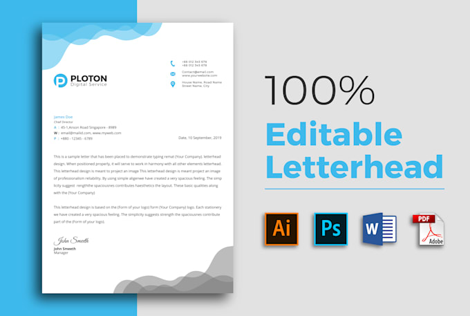 do editable letterhead design