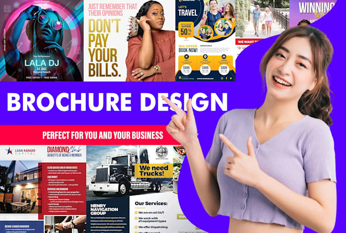 design company brochure, business flyer, bifold, trifold brochure