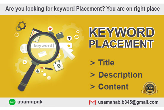 Keyword placement on sale