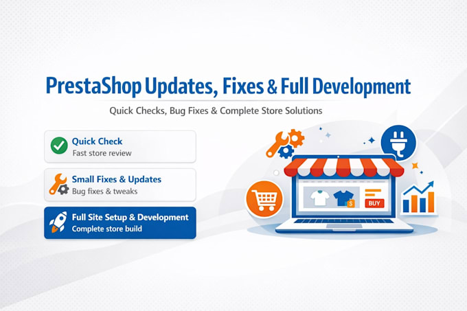 fix, secure, upgrade, optimize prestashop and theme