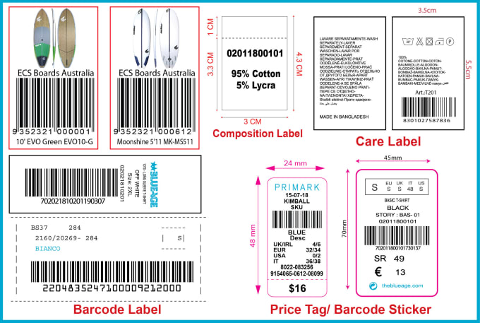 Create barcode label, sticker, price tag, hangtag design by Abi_naaim