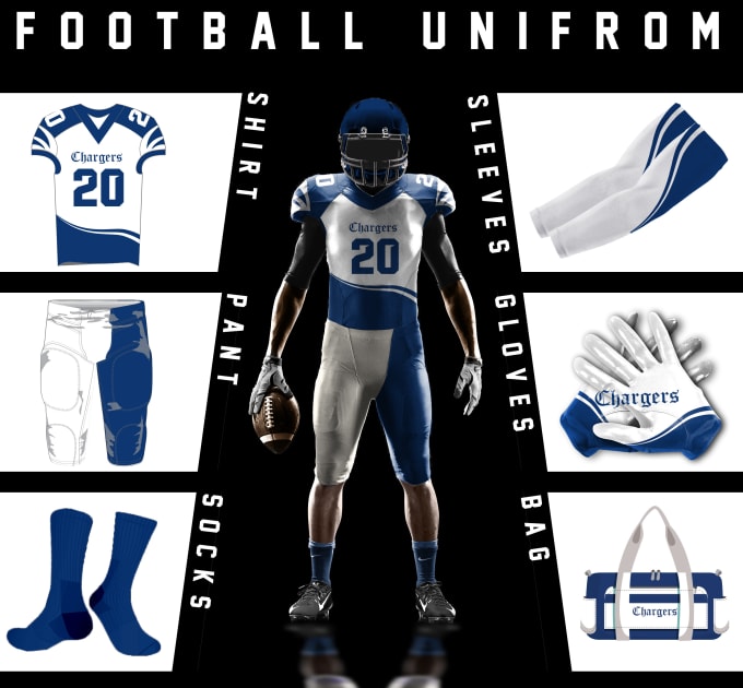 american football uniform and 3d mockup 
