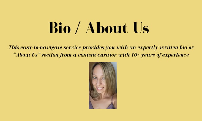 write the best bio for your website or social media