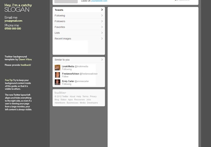 Provide You With A Twitter Background Template By Ladyfriday Fiverr The most wanted hosting banner ad design. fiverr