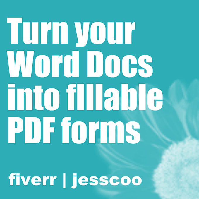 Convert your word doc to a fillable pdf form by Jesscoo | Fiverr