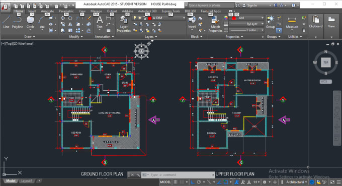 Create your architectural and electrical drawing in auto cad by Biya ...