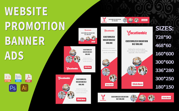 design promotion website header, slider or banner