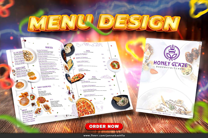 create eye catching menu cards and menu boards for your restaurant