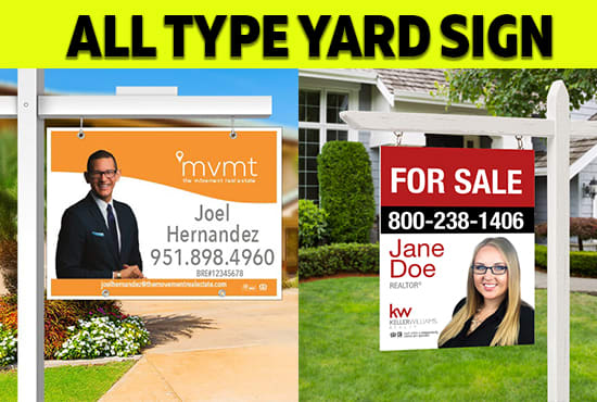 make professional yard sign or lawn sign or bandit sign