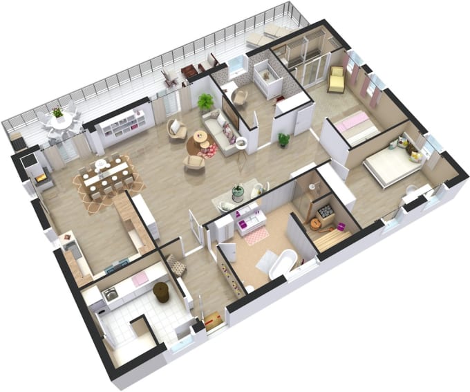 We'll make 3D models of your projects from floor plans, sketches o...