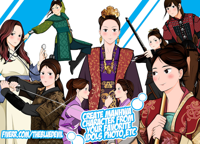 instantly make manhwa characters, idols fanart illustrations, and customized