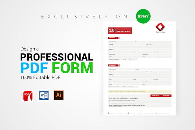 design invoice order form registration make it fillable