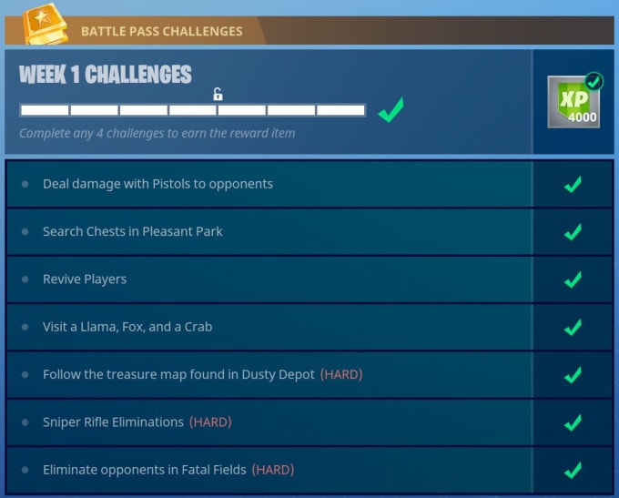 Complete The Fortnite Complete All Of Your Fortnite Challenges By Halt 127 Fiverr