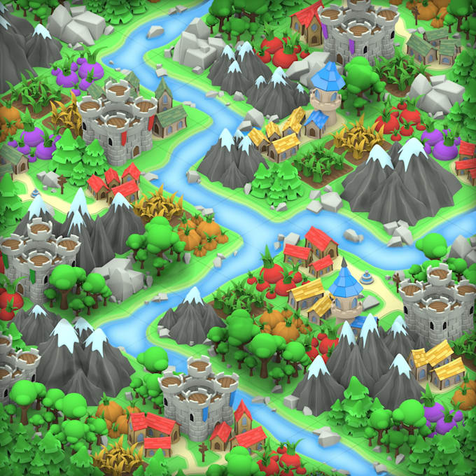 Create 3d game assets for your mobile or pc game by Bibche1 | Fiverr