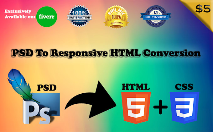 Convert psd to responsive html5, css3 by Proitdeveloper | Fiverr