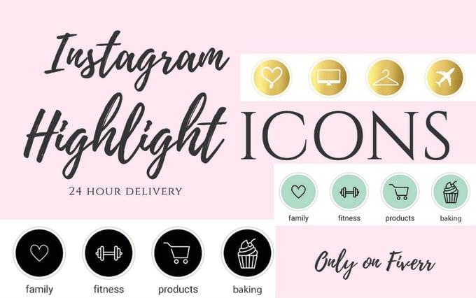 Design instagram logo and highlight story icons by Ratnasaha47 | Fiverr