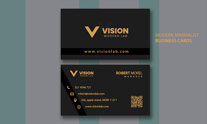 design minimalist luxury business card and letterhead
