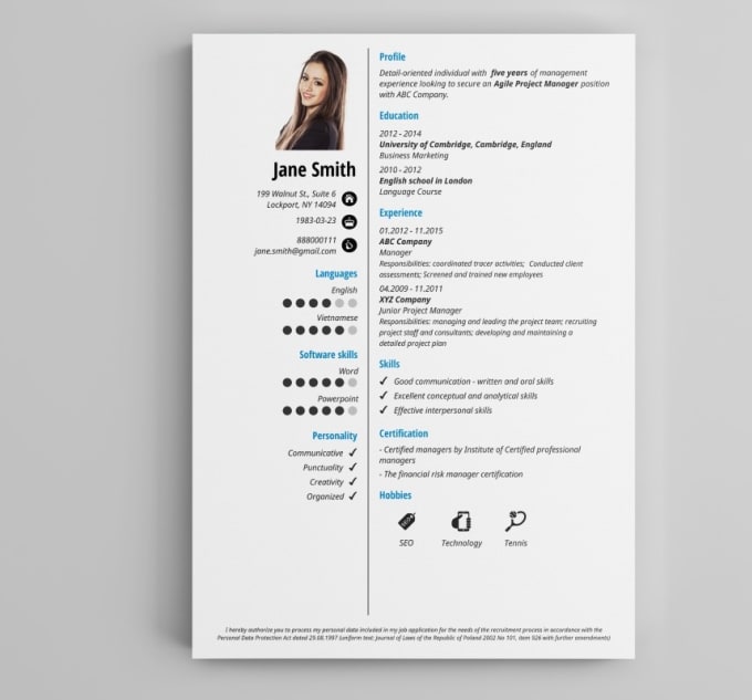 Create a resume, cv, cover letter, and linkedin profile by ...